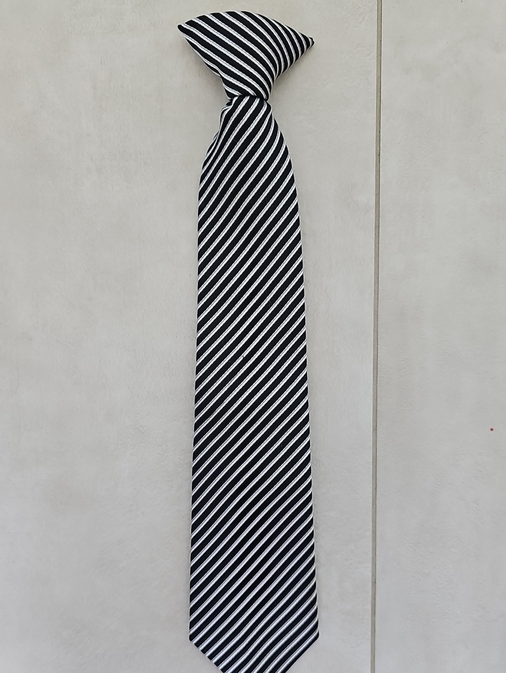Cherokee Black and White Striped Neck Tie Boys Sz M 8/10